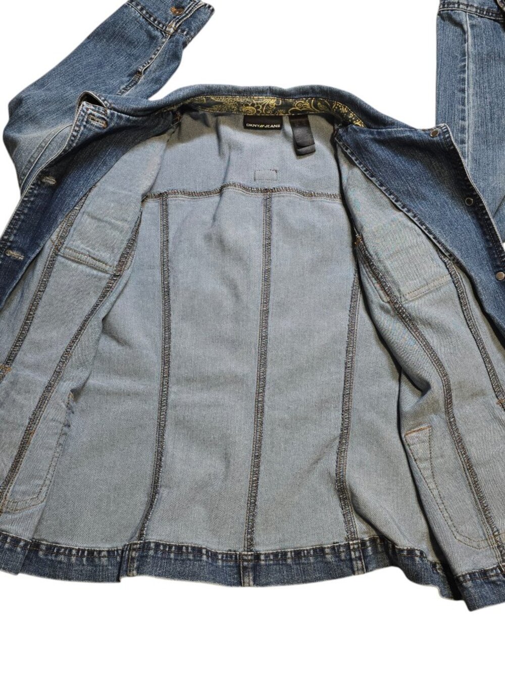 DKNY Jeans Vintage YSK Medium Wash Denim Jacket XL - Picture 4 of 12